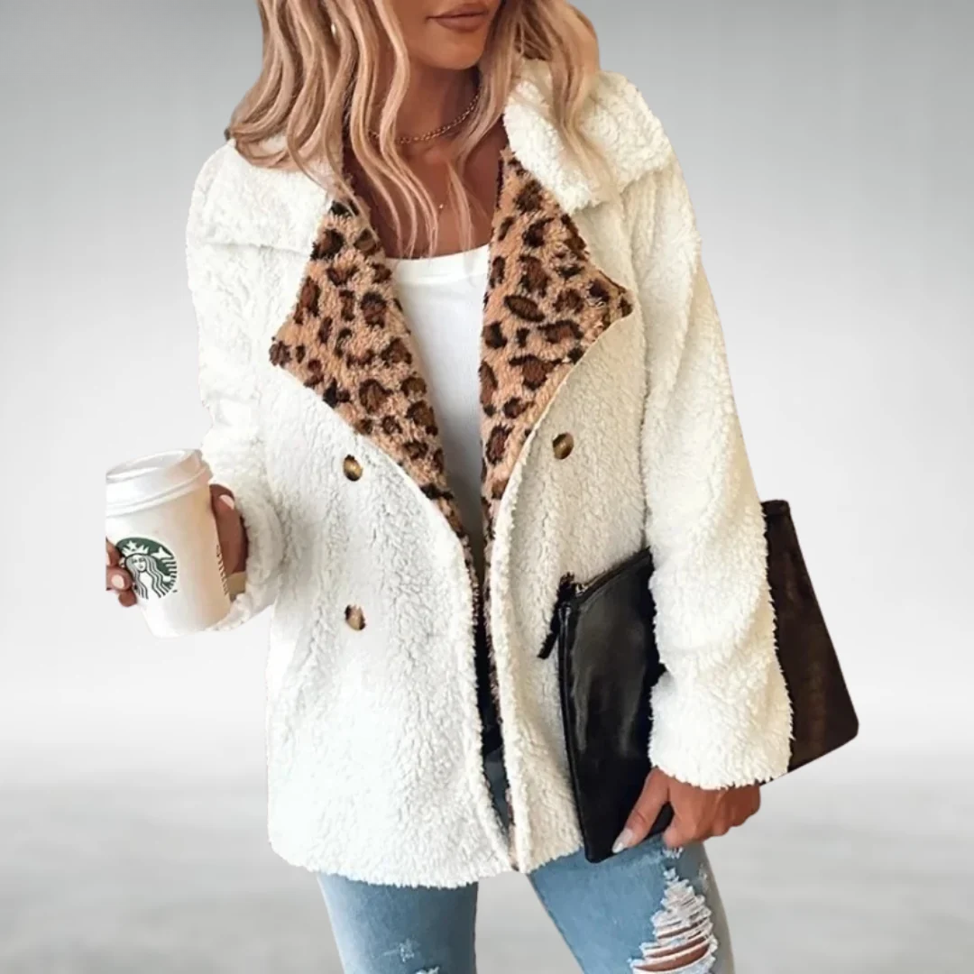 Teddy Jas Dames – Winterjas Met Luipaardprint