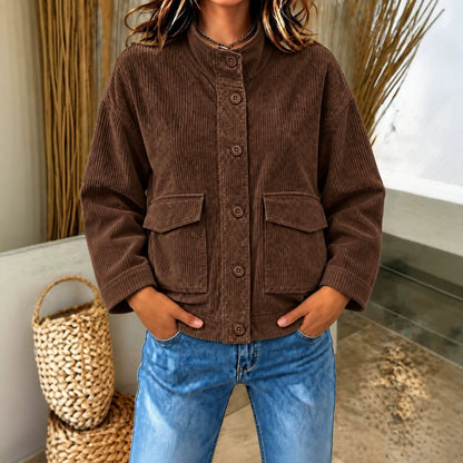 Corduroy Jas Dames – Kort Ribfluwelen Jasje & Tussenjas