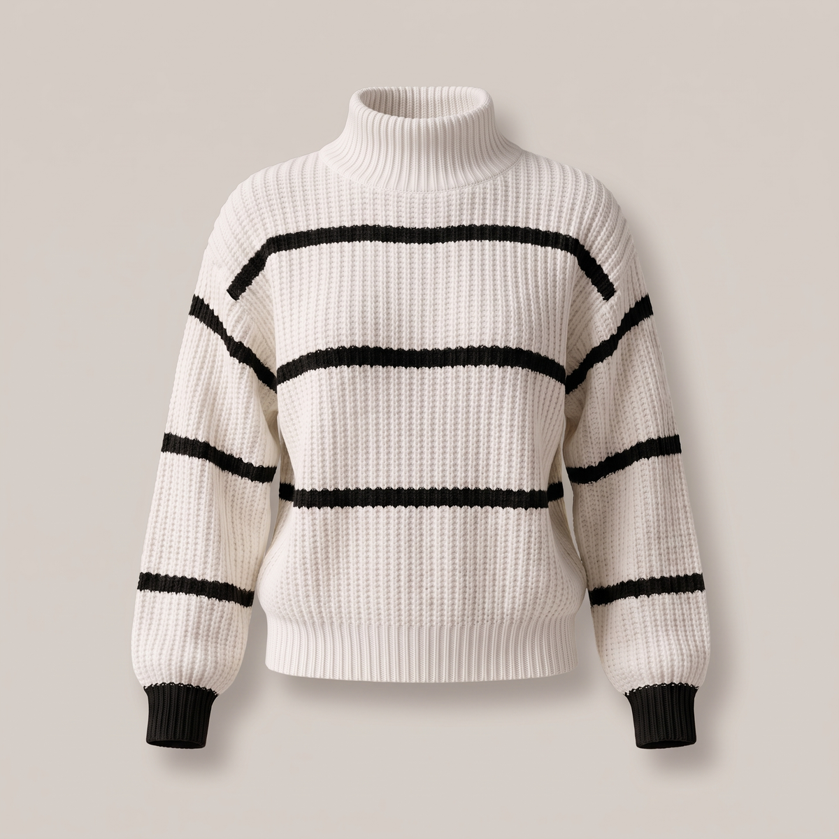 Gestreepte Coltrui Dames – Oversized Trui Met Col
