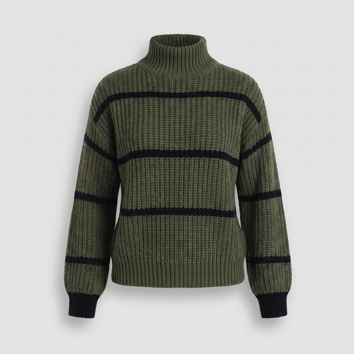 Gestreepte Coltrui Dames – Oversized Trui Met Col