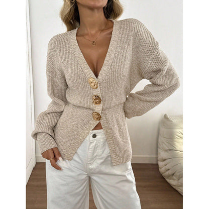 Getailleerd Vest Dames Met V-Hals – Chique Gebreide Cardigan