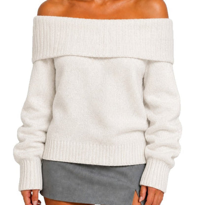 Effen Gebreide Trui Dames – Sweater Met Lange Mouwen
