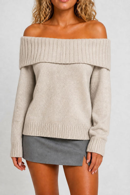 Effen Gebreide Trui Dames – Sweater Met Lange Mouwen
