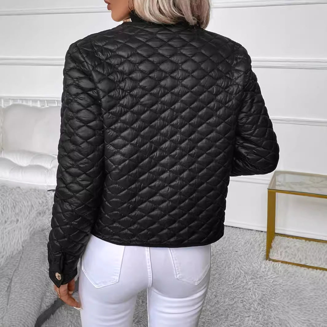 Korte Gewatteerde Jas Dames – Quilted Tussenjas Met Knopen