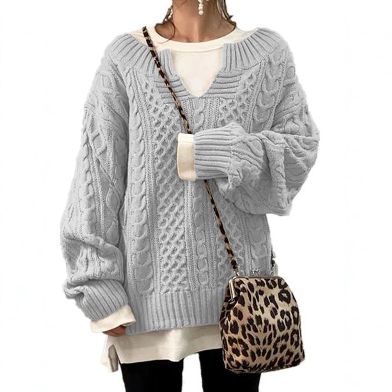 Oversized Kabeltrui Dames – Dik Gebreide Sweater