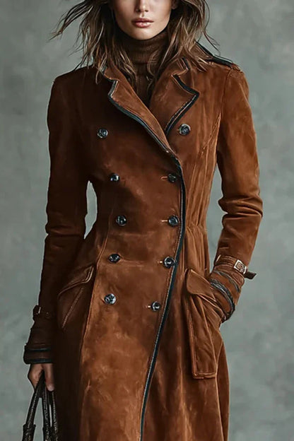 Chique Trenchcoat Dames – Lange Leerlook Jas