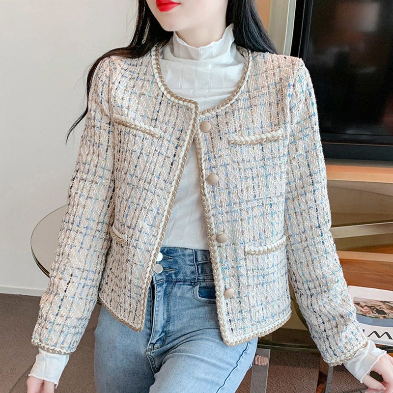 Chique Tweed Blazer Dames – Kort Tweed Jasje