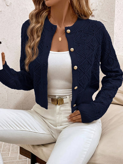 Chique Kort Gebreid Vest Dames – Cardigan