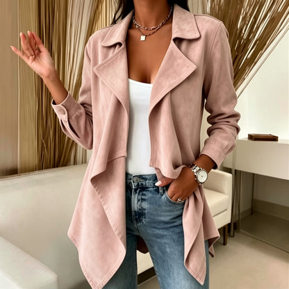 Halflang Suède Look Vest Dames – Cardigan & Tussenjas