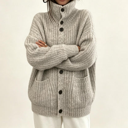 Oversized Gebreid Vest Dames – Grof Gebreide Cardigan