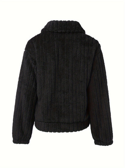 Korte Teddy Jas Dames – Teddy Vest Met Drukknopen