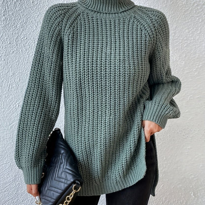 Oversized Dames Coltrui Met Lange Mouwen En Zijsplitten