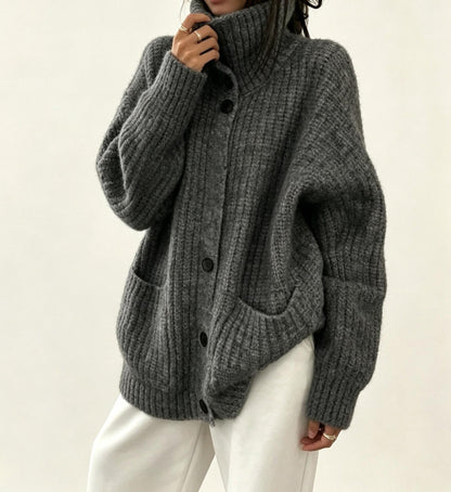 Oversized Gebreid Vest Dames – Grof Gebreide Cardigan