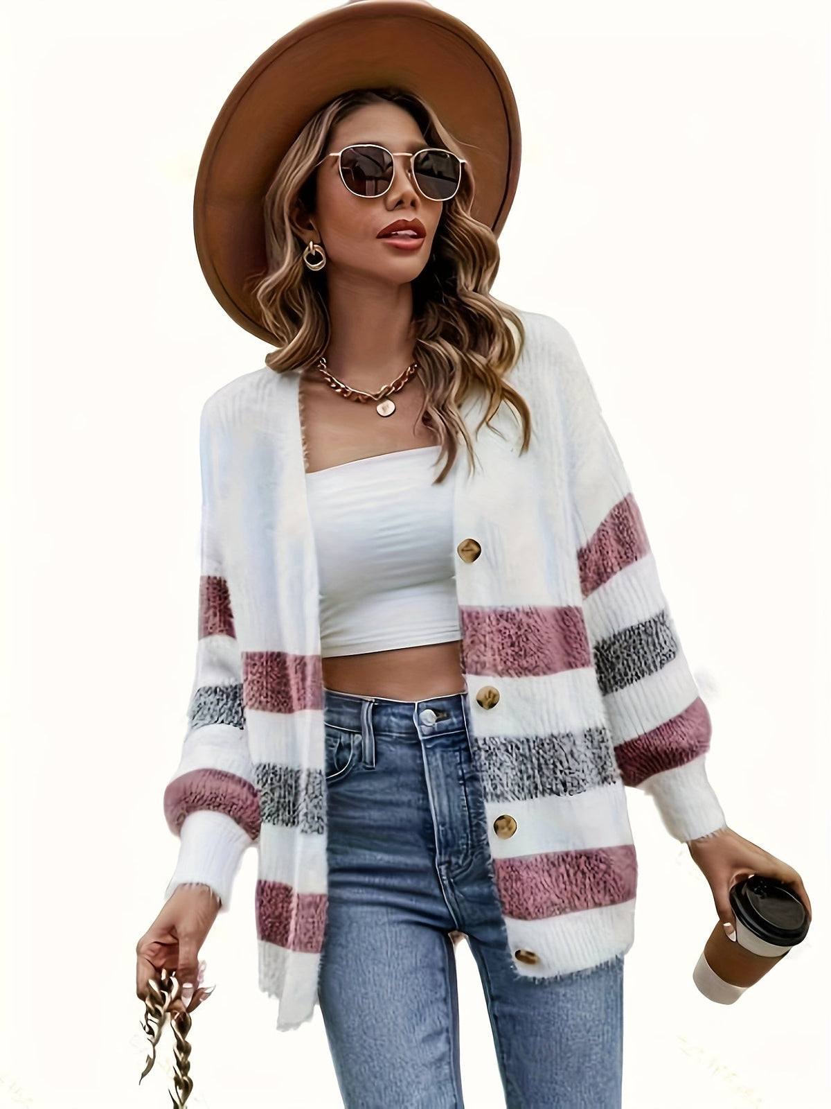 Gestreept Vest Dames – Zachte Cardigan Met Strepen