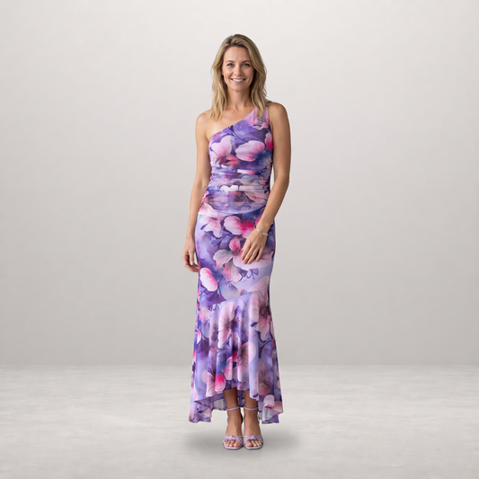 Lieke - Asymmetrische Jurk met Bloemenprint