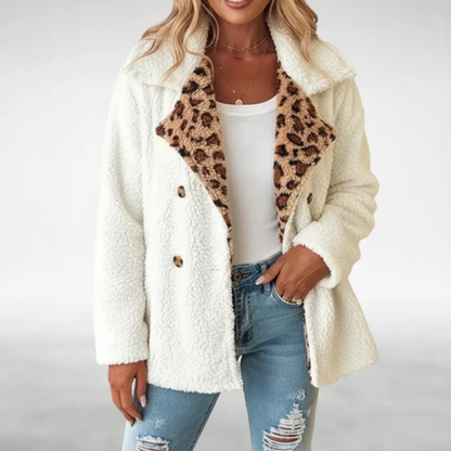 Teddy Jas Dames – Winterjas Met Luipaardprint