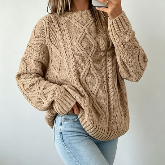 Oversized Kabeltrui Dames – Gebreide Trui & Wintertrui