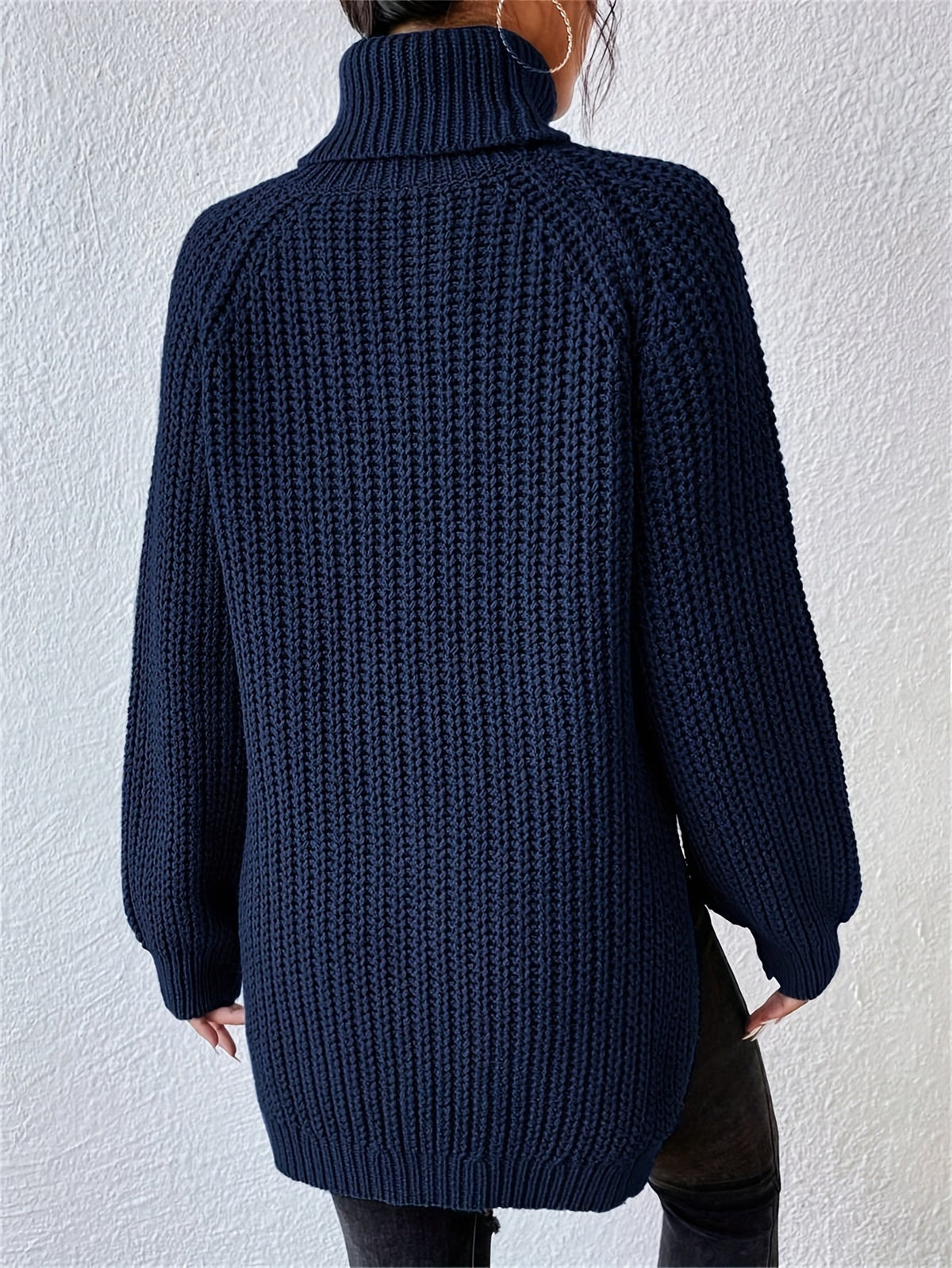 Oversized Dames Coltrui Met Lange Mouwen En Zijsplitten
