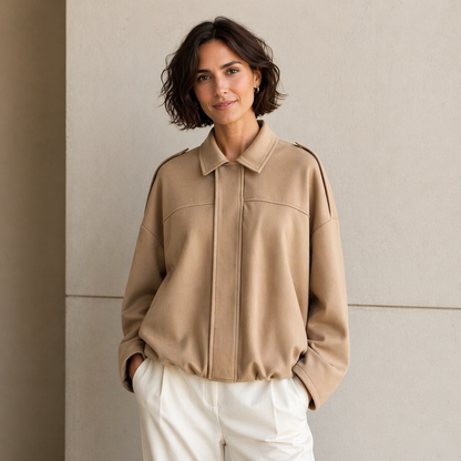 Oversized Dames Bomberjack Met Kraag
