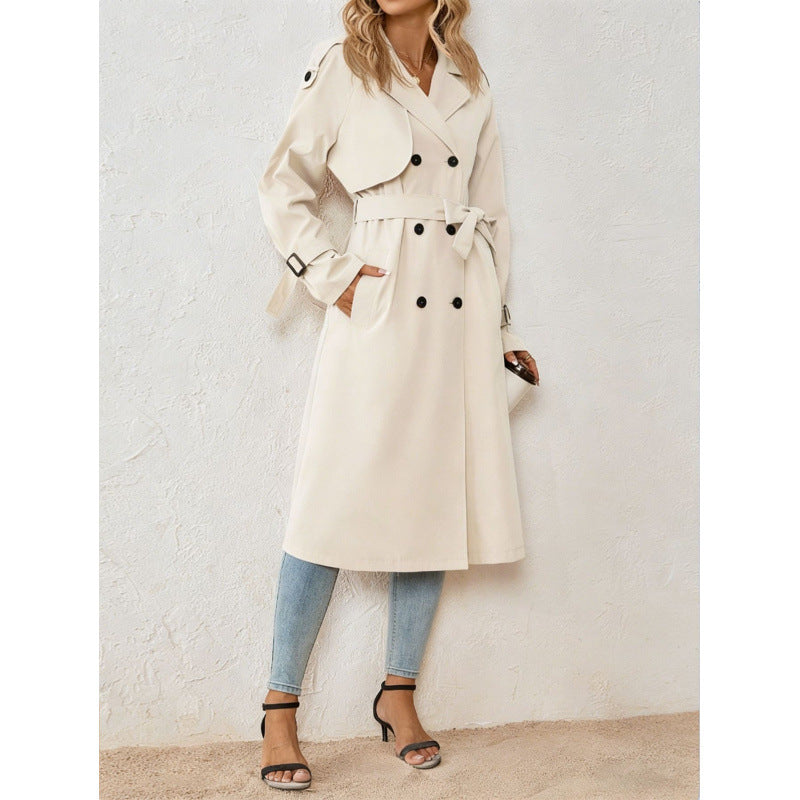 Lange Trenchcoat Dames – Oversized Tussenjas