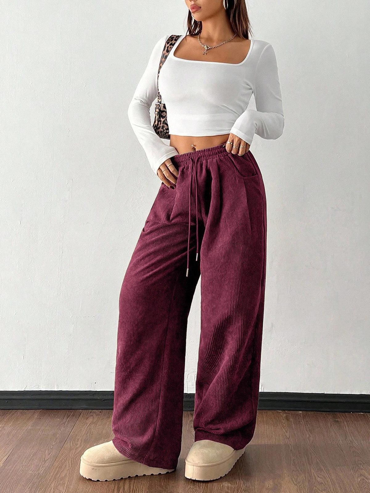 Corduroy Broek Dames – Wijde Ribbroek