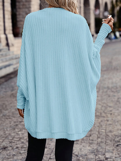 Oversized Vest Dames – Open Cardigan Met Lange Mouwen