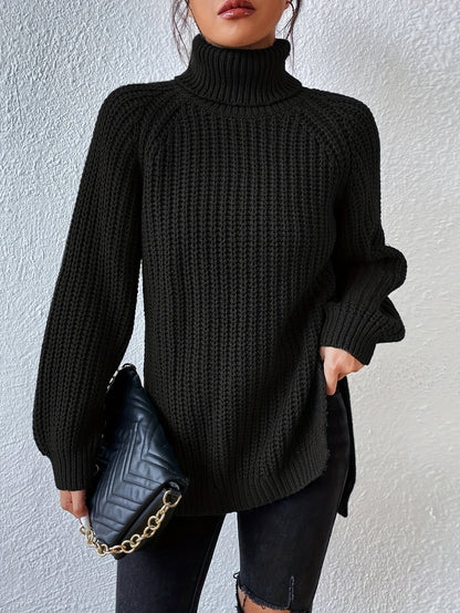 Oversized Dames Coltrui Met Lange Mouwen En Zijsplitten