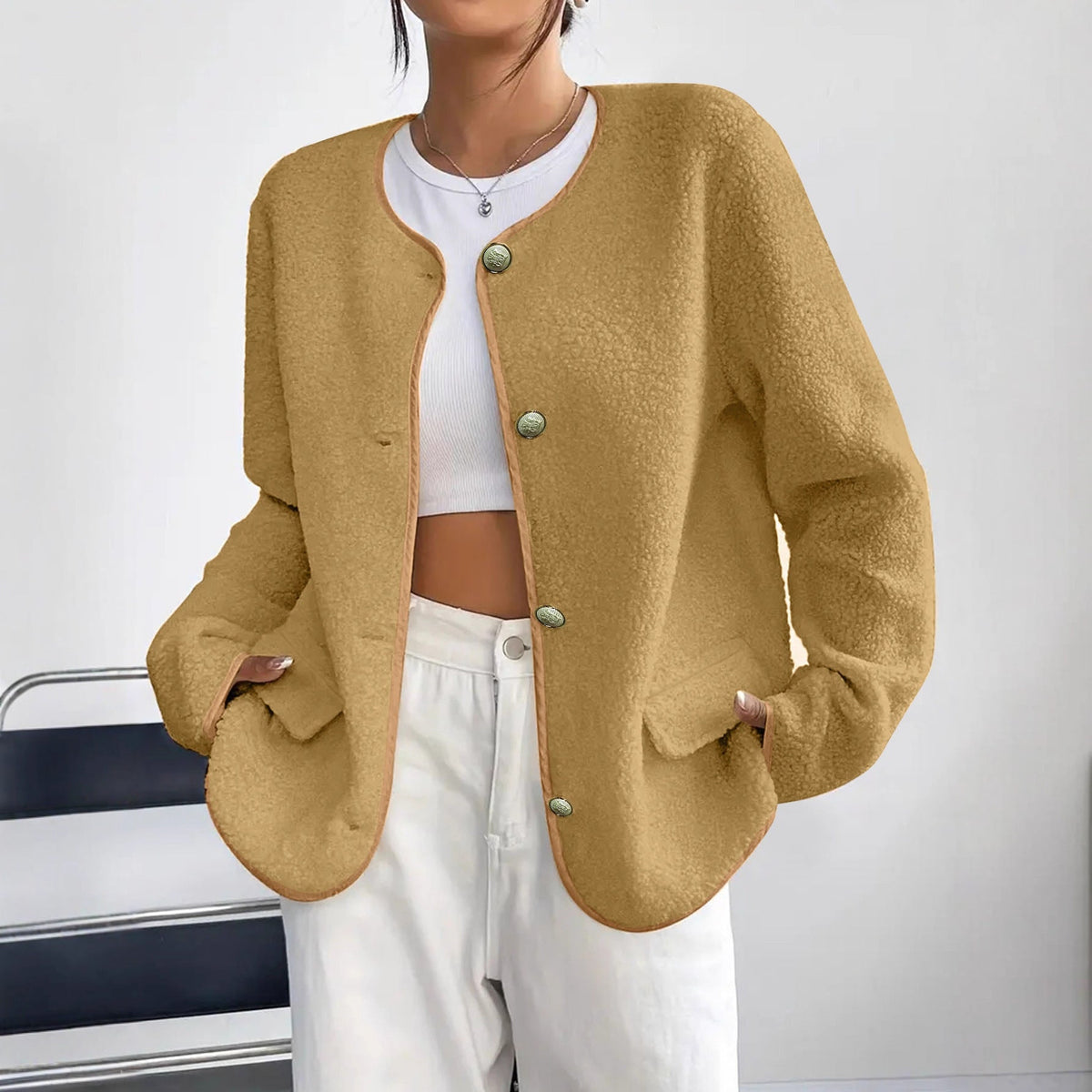 Losvallend Wollen Vest Dames – Cardigan Met Ruime Pasvorm