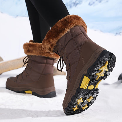 Warme Winterlaarzen Voor Dames Met Zachte Voering En Veters