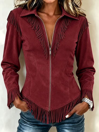 Suède Look Franjejas Dames – Western Jas & Tussenjas