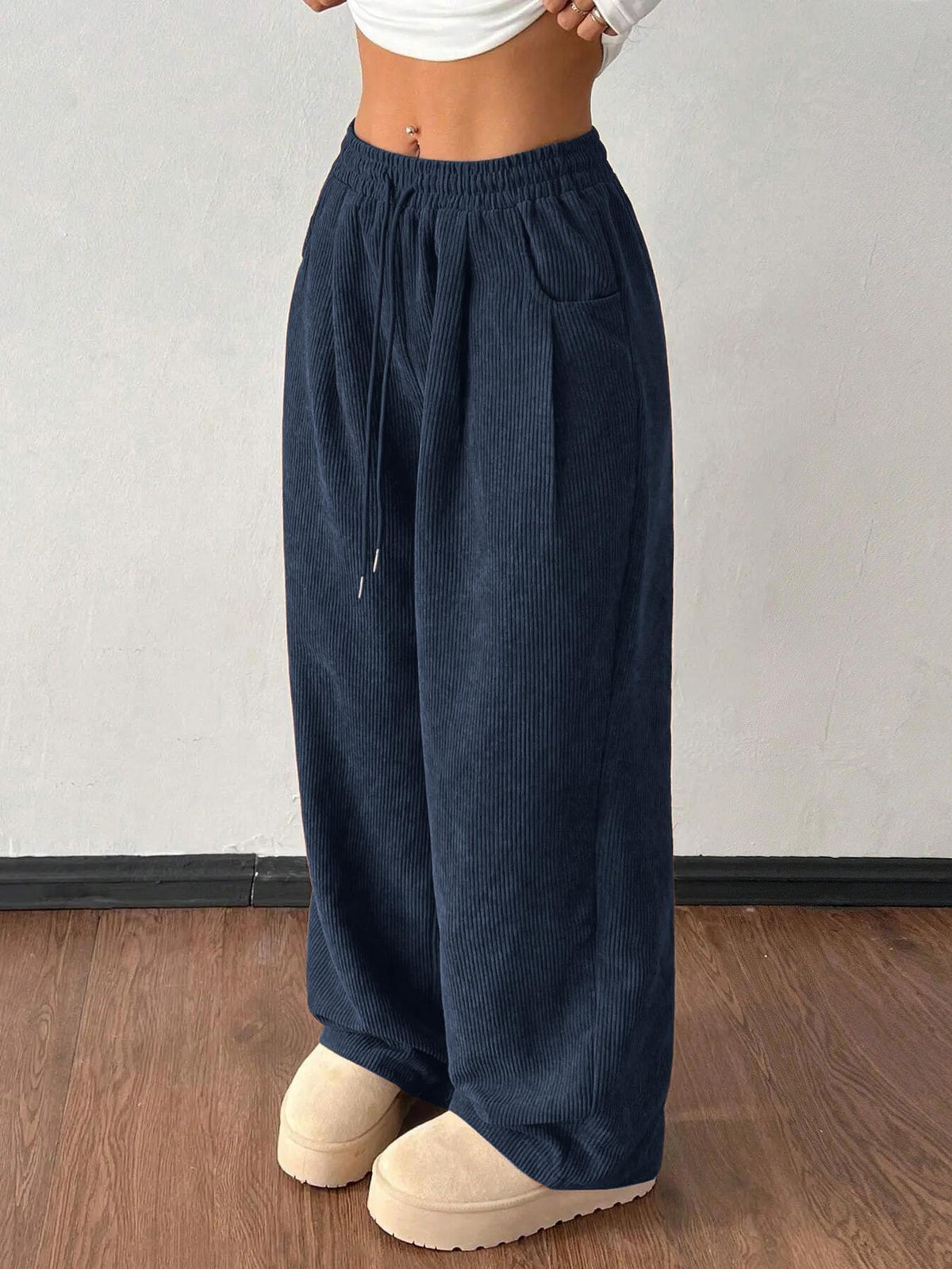Corduroy Broek Dames – Wijde Ribbroek