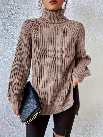 Oversized Dames Coltrui Met Lange Mouwen En Zijsplitten