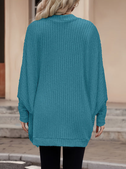 Oversized Vest Dames – Open Cardigan Met Lange Mouwen