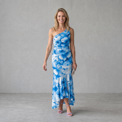 Lieke - Asymmetrische Jurk met Bloemenprint