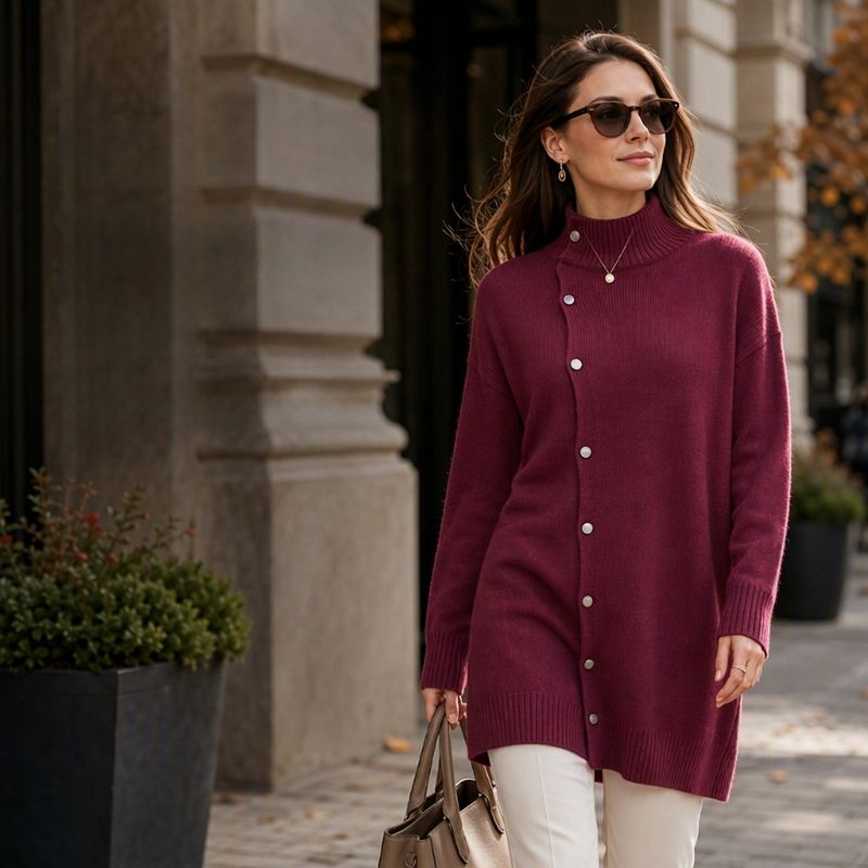 Gebreide Sweaterjurk Dames – Trui Jurk Met Col
