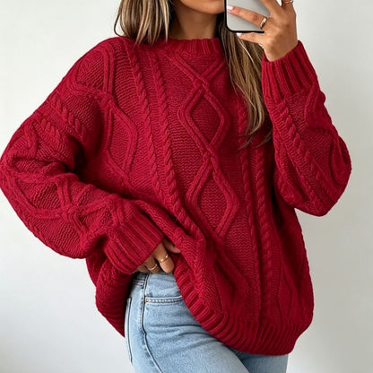 Oversized Kabeltrui Dames – Gebreide Trui & Wintertrui
