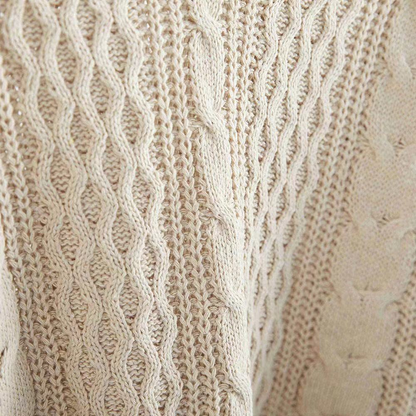 Oversized Kabeltrui Dames – Dik Gebreide Sweater