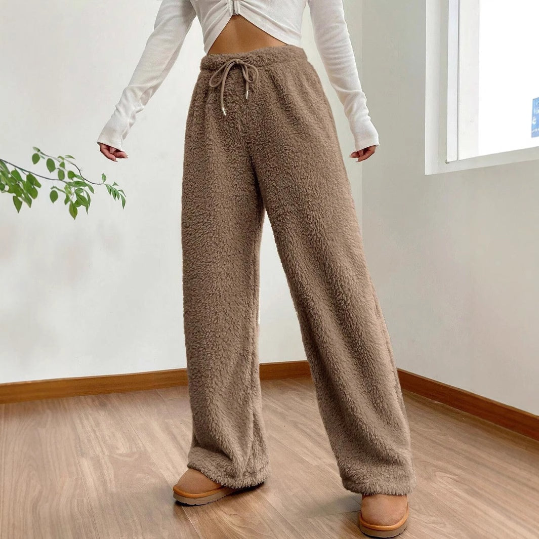 Teddy Broek Dames – Wijde Fleece Broek & Loungebroek