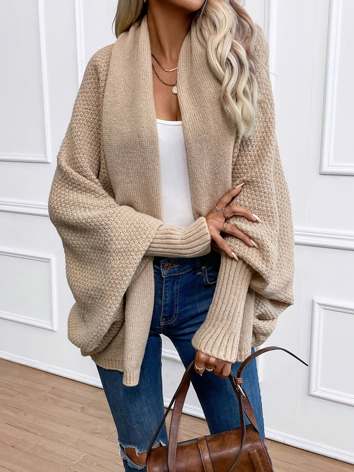 Vest Met Sjaalkraag Dames – Gebreide Cardigan