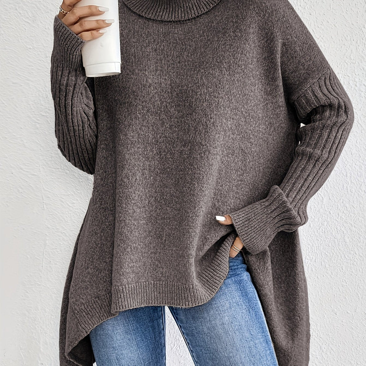 Oversized Coltrui Dames – Fijngebreide Trui