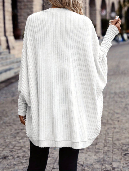Oversized Vest Dames – Open Cardigan Met Lange Mouwen