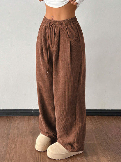 Corduroy Broek Dames – Wijde Ribbroek