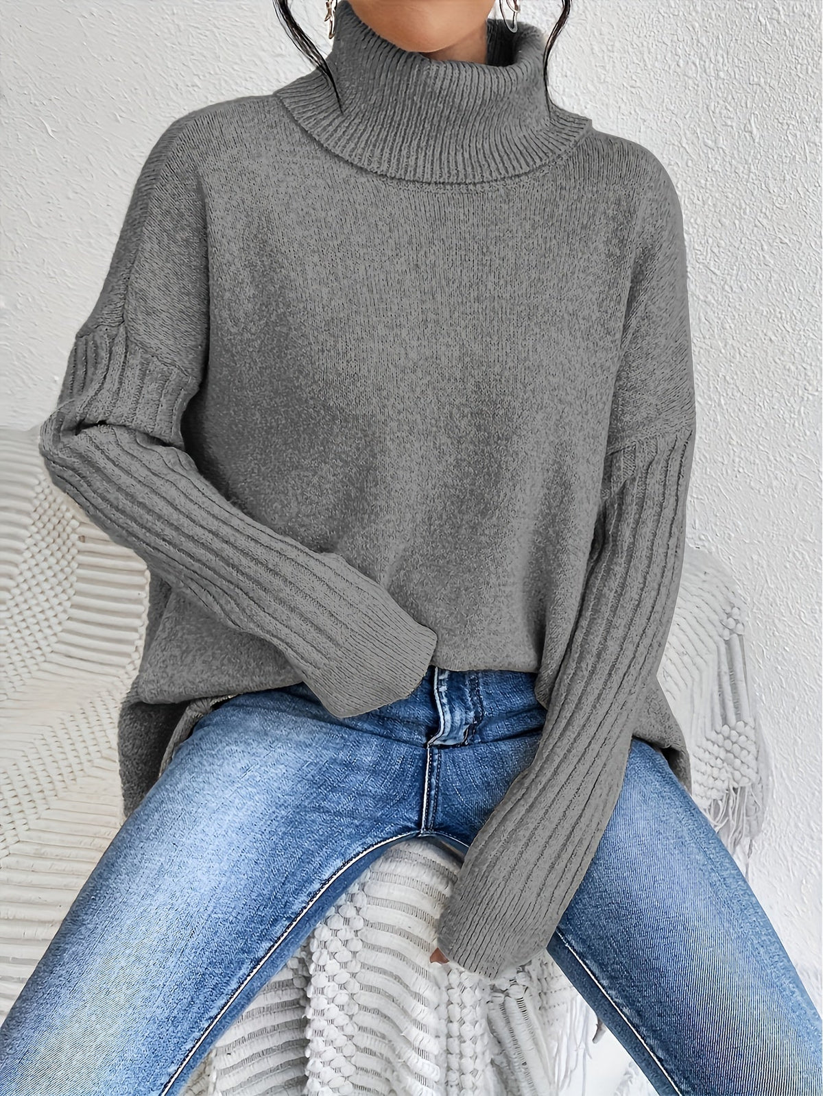 Oversized Coltrui Dames – Fijngebreide Trui