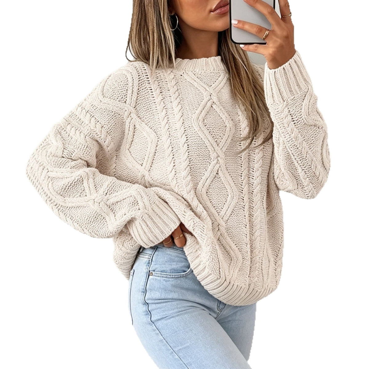 Oversized Kabeltrui Dames – Gebreide Trui & Wintertrui