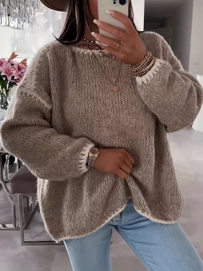 Oversized Trui Dames – Gebreide Sweater Met Split