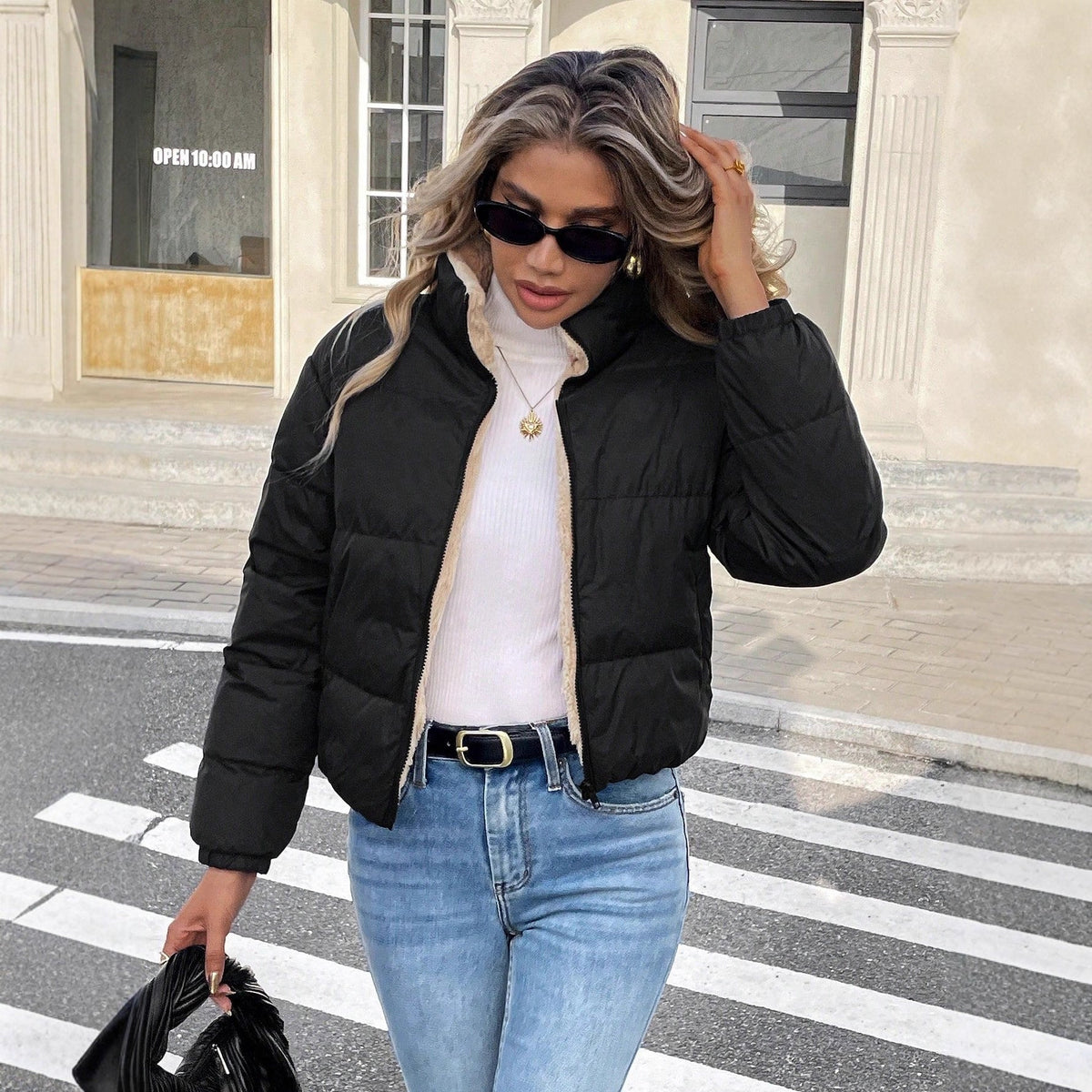 Korte Puffer Jas Dames – Gewatteerde Winterjas