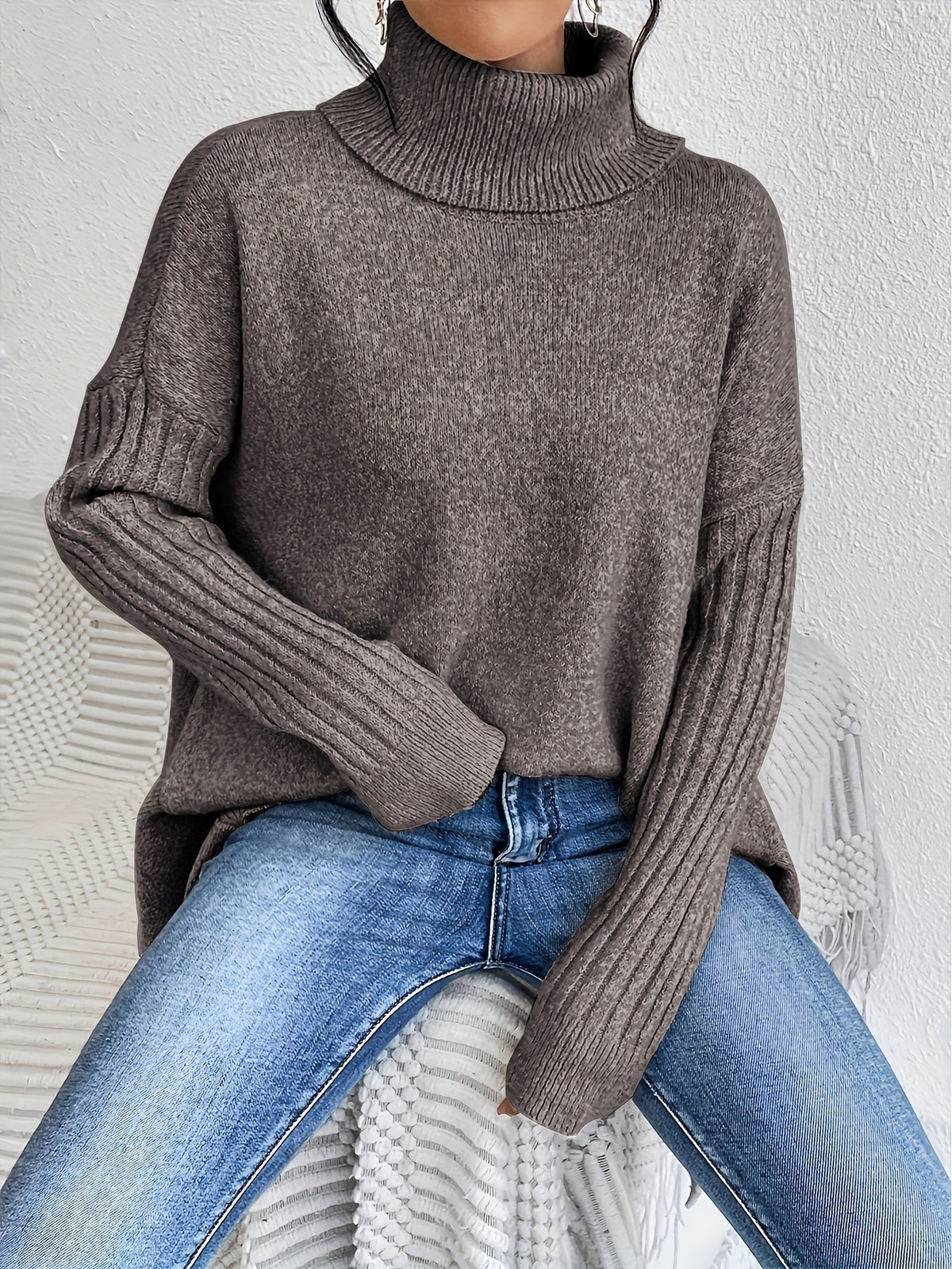 Oversized Coltrui Dames – Fijngebreide Trui