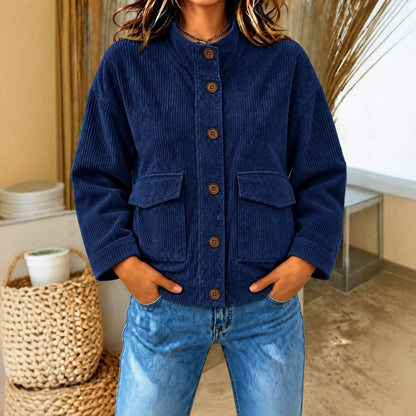 Corduroy Jas Dames – Kort Ribfluwelen Jasje & Tussenjas