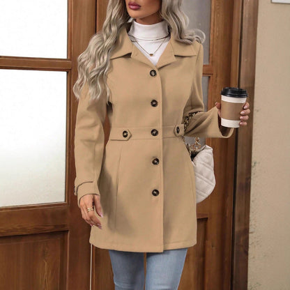 Herfst Dames Trenchcoat Ceintuur Getailleerd Tussenseizoen