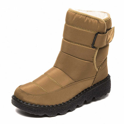 Warme Snowboots Dames – Enkellaarsjes Met Pluchevoering